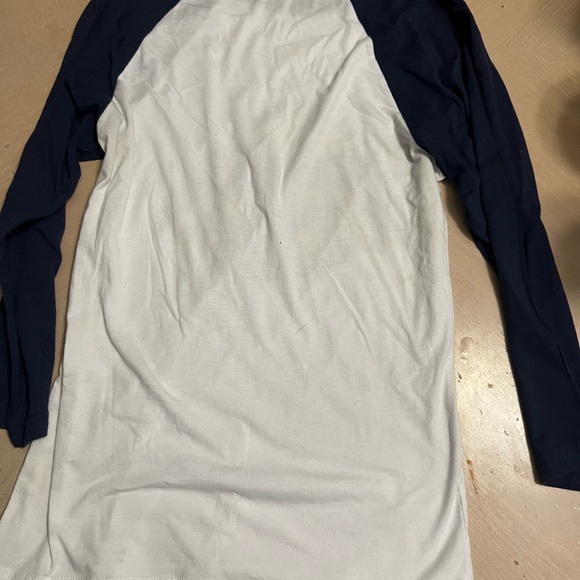Bella Canvas Navy and White Long Sleeve Tee - Picture 4 of 4